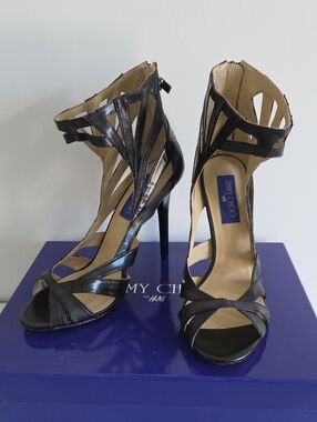 Jimmy Choo x H&M Black Cutout Strappy Stiletto Heels
